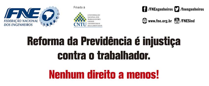 Engenheiros se unem ao movimento contra a reforma da Previdência