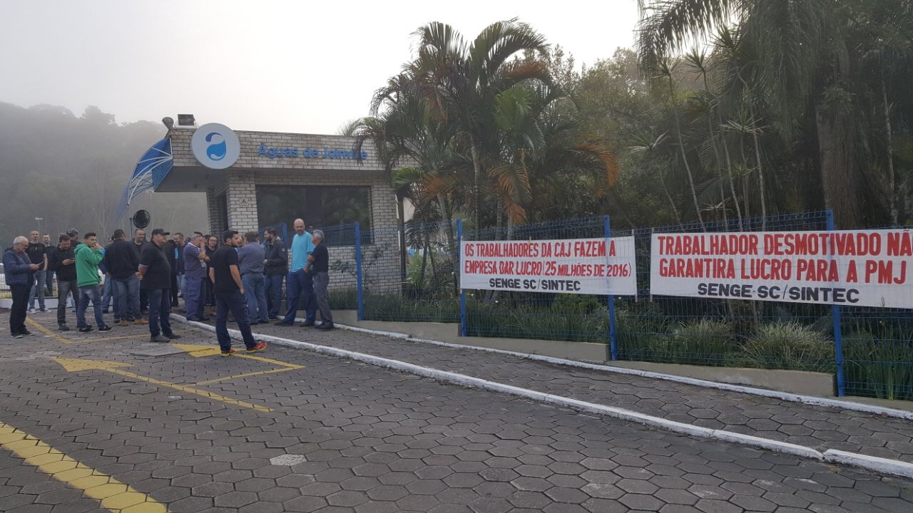 Senge-SC, Sintec e Sintraej na mobilização da Companhia Águas de Joinville