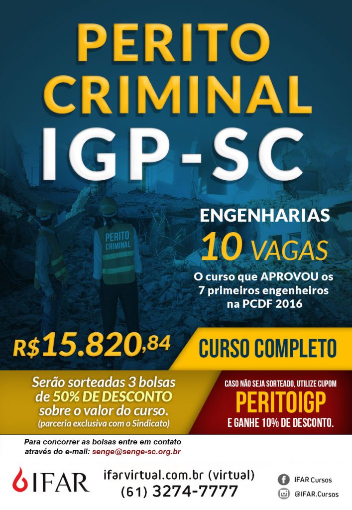 Curso Perito Criminal | SENGE-SC | Sindicato dos Engenheiros de Santa ...