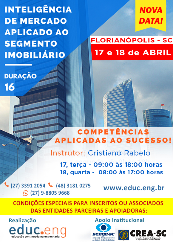 CURSO INTELIGÊNCIA DE MERCADO APLICADO AO SEGMENTO IMOBILIÁRIO