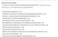 ESPECIALIZAÇÃO EM ENGENHARIA DIAGNÓSTICA: Patologia e Perícias na Construção Civil - 400h