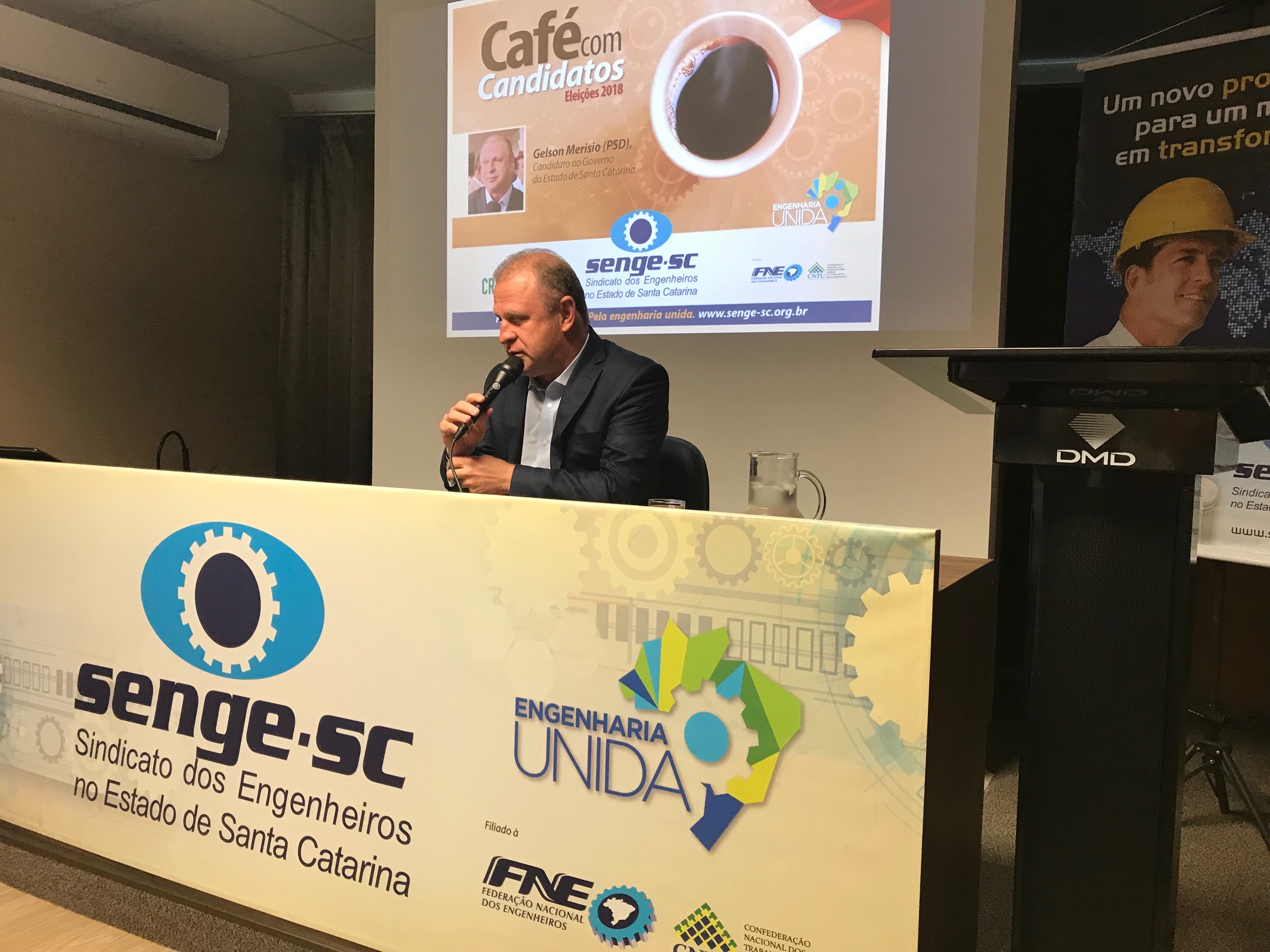 Gelson Merísio participa do Café com Candidados e afirma que a engenharia é fundamental