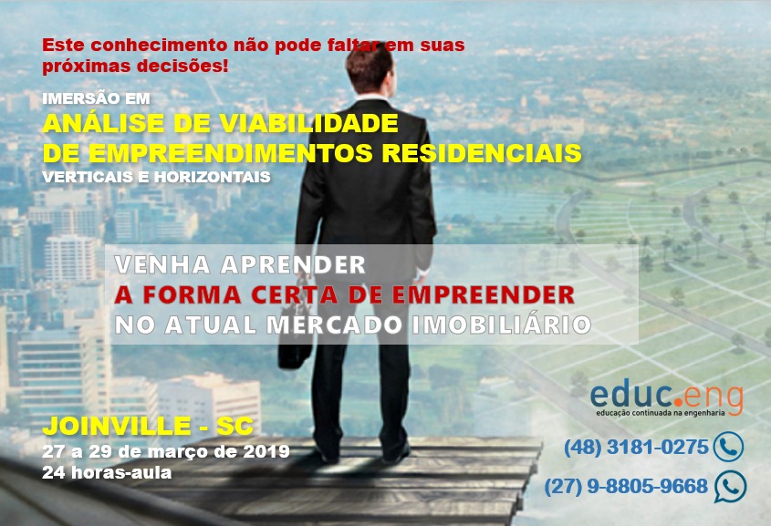 Curso Imersão em Análise de Viabilidade para Empreendimentos Residenciais Verticais e Horizontais