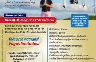 Curso de drones no Senge-SC - dias 27, 28 e 29 de setembro