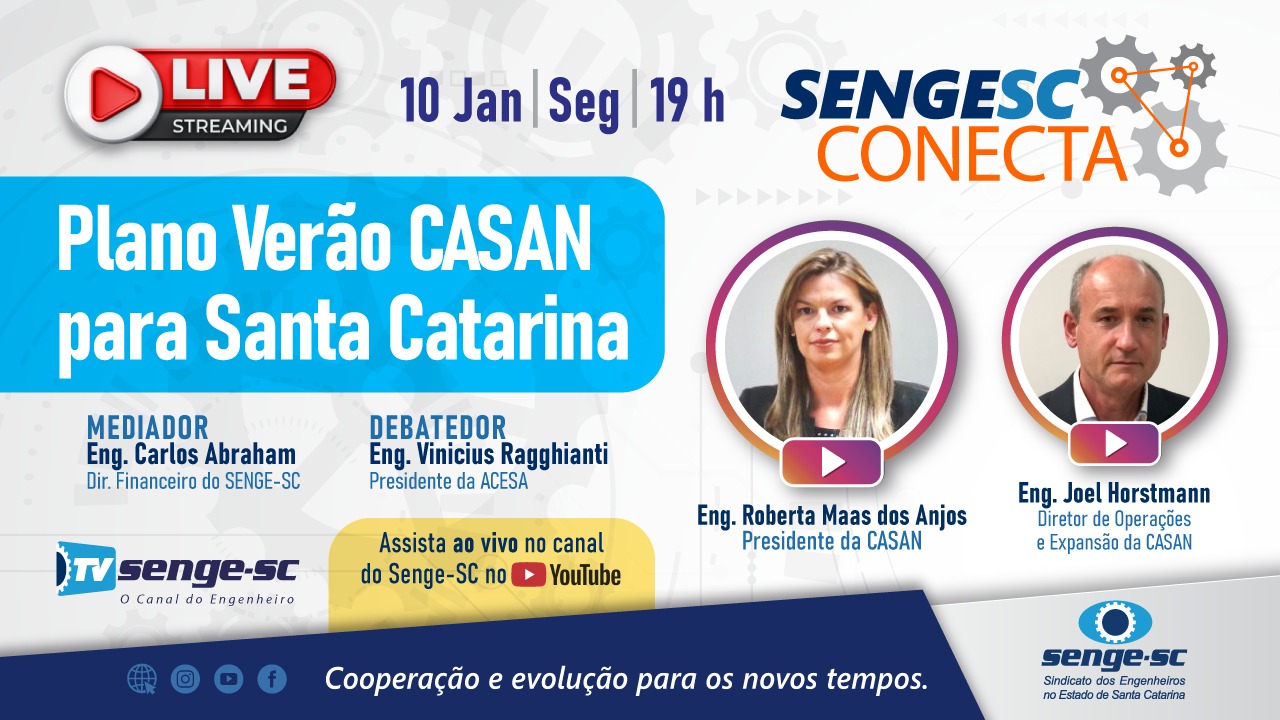 Senge-SC Conecta debate abastecimento da Casan na temporada de verão em SC