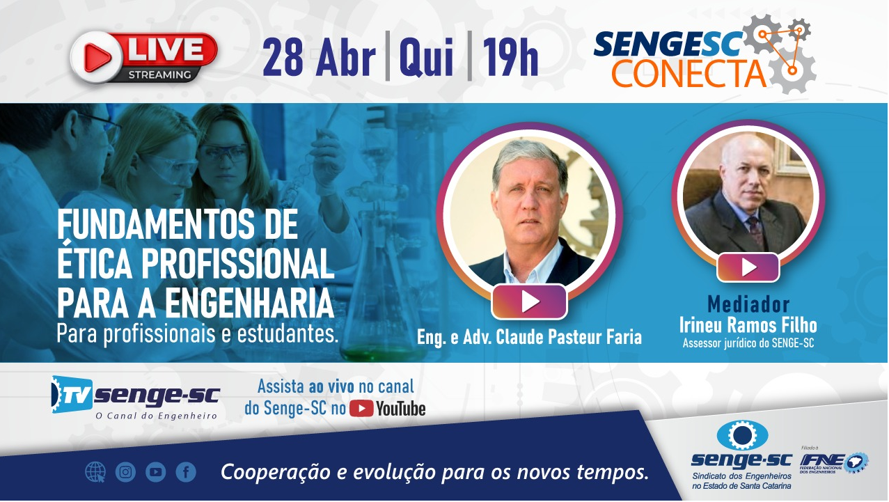 Ética é tema do Senge-SC Conecta dia 28 de abril