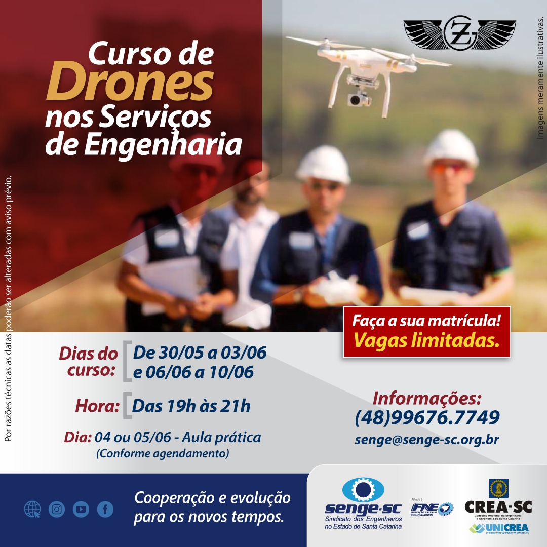 Curso de Drones nos serviços de engenharia