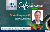 Dário Berger participa do Café com Candidatos no Senge-SC na quinta-feira, dia 1º/09