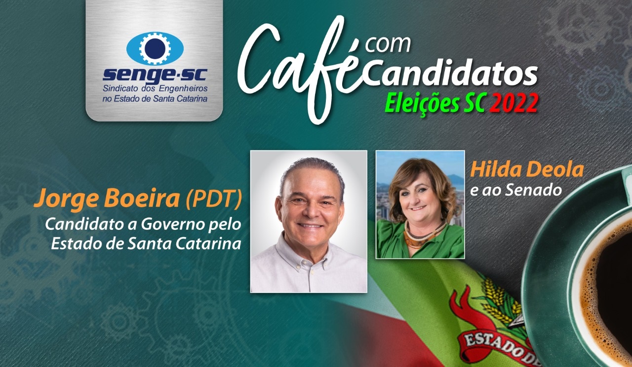 Jorge Boeira participa do Café com Candidatos no Senge-SC na segunda-feira, dia 29/08