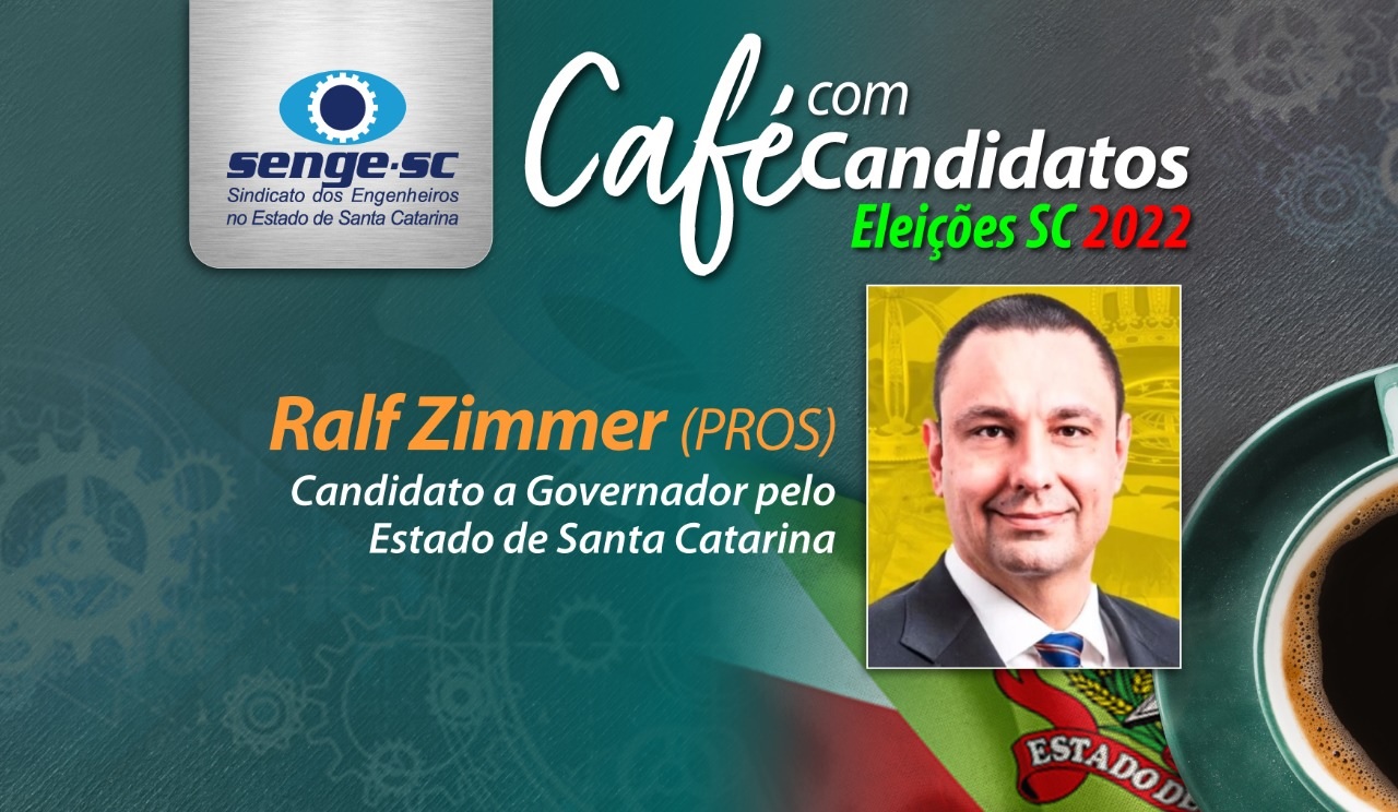 Ralf Zimmer participa do Café com Candidatos no Senge-SC na sexta-feira, dia 09/09