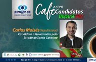 O candidato ao governo do estado, Carlos Moisés, participa na próxima terça-feira (13/09)