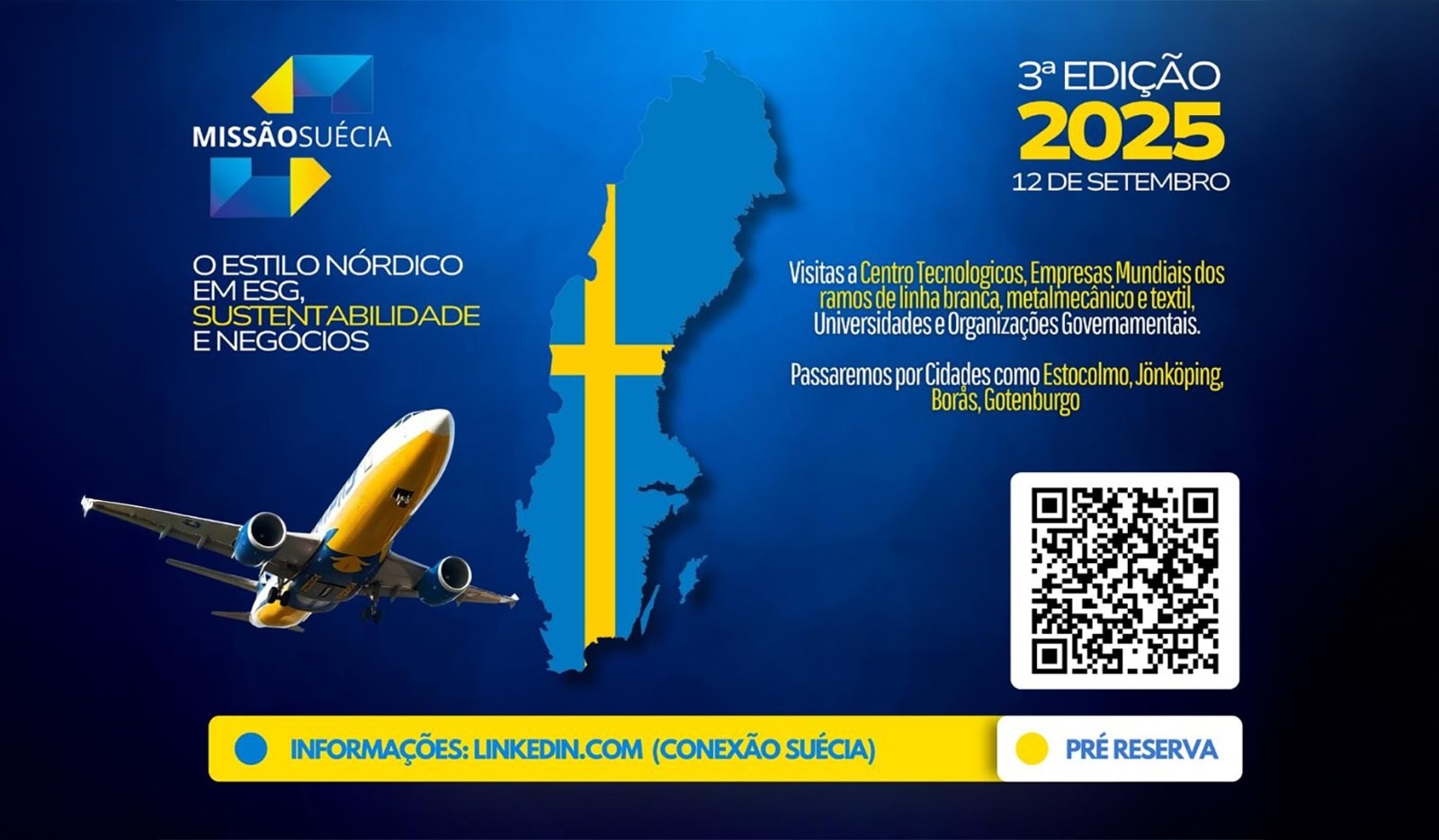 Participe da 3ª Missão Suécia - 2025: Inovação, Sustentabilidade e Negócios