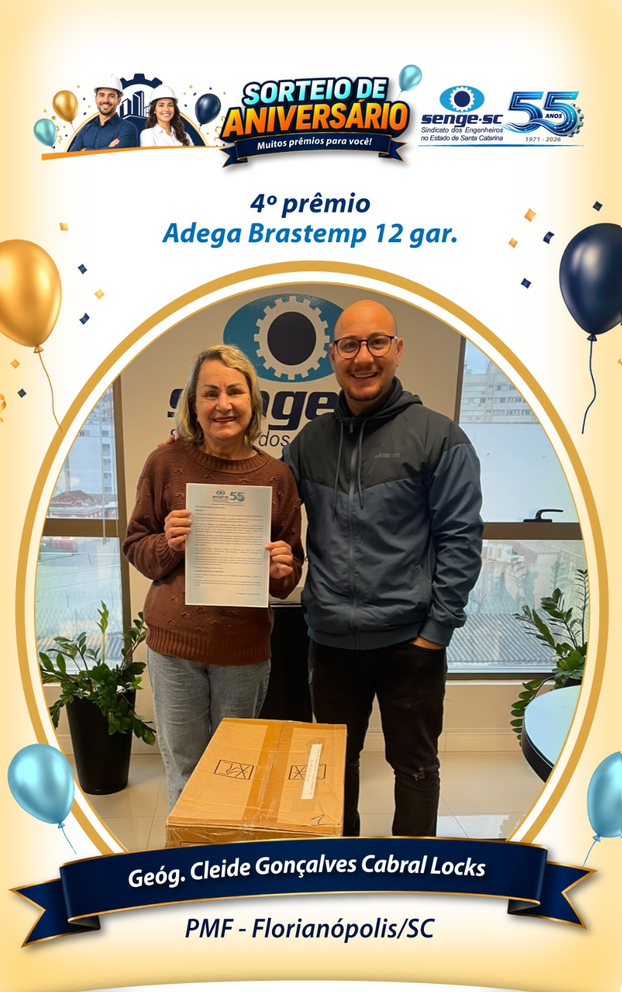 senge sorteio premio 4