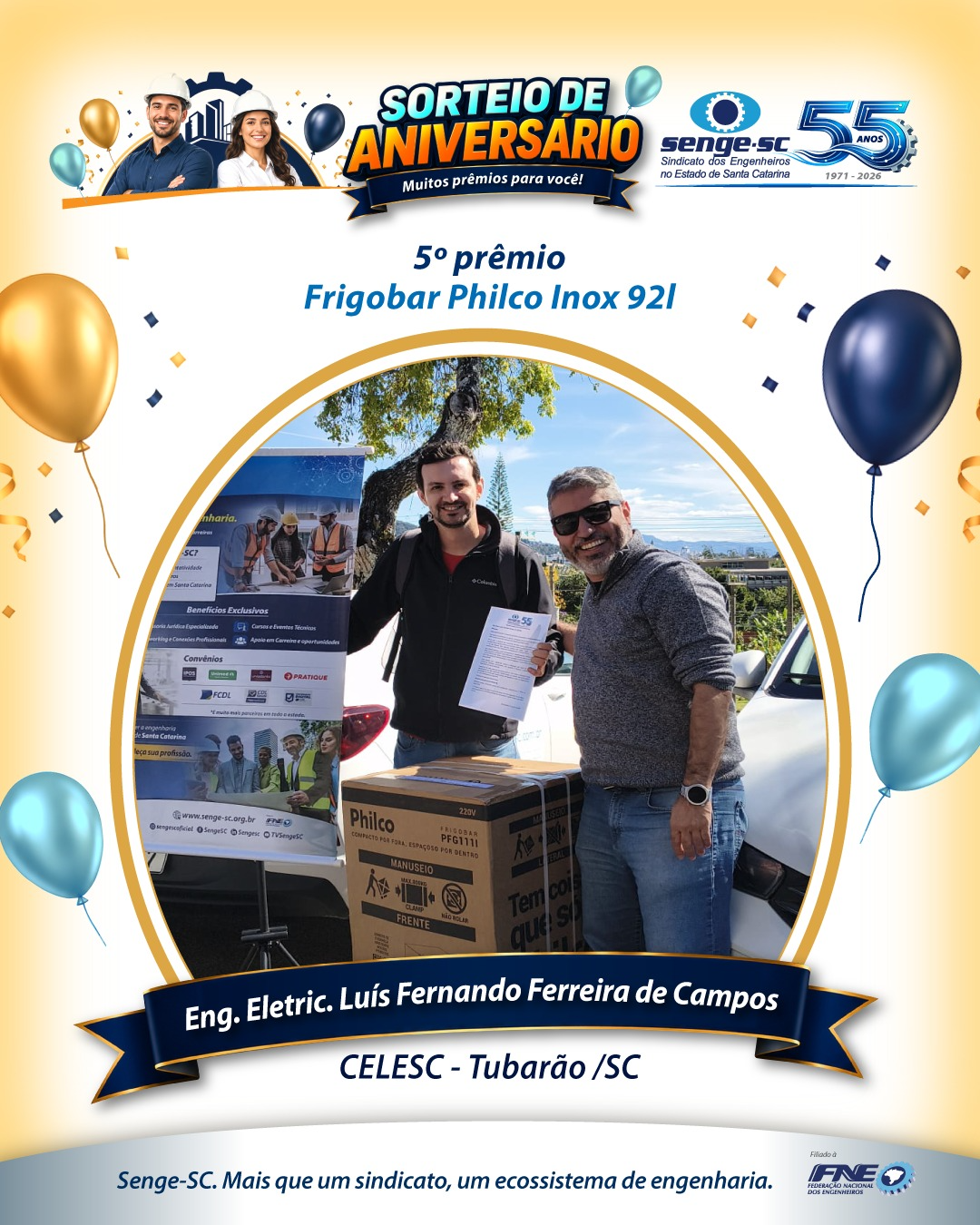 senge sorteio premio 5