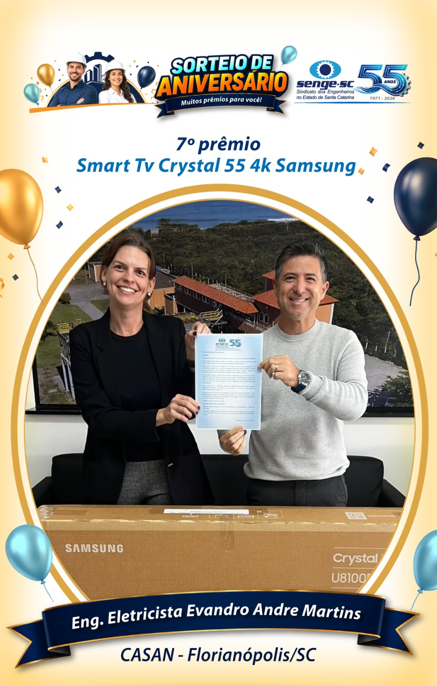 senge sorteio premio 7